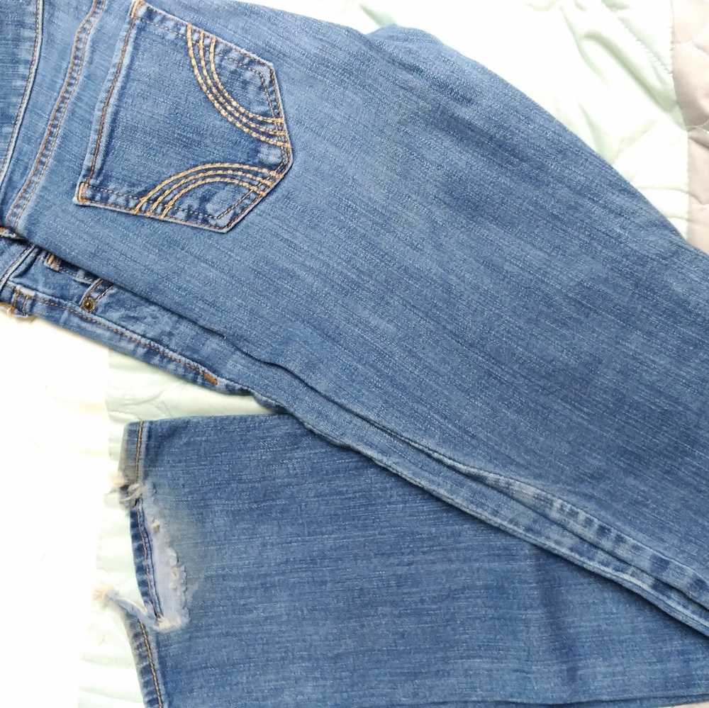 Hollister Boot Cut Distressed Jeans